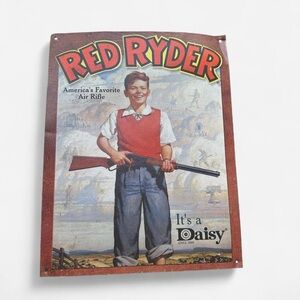Red Ryder BB Gun Tin Sign